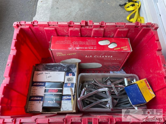 Tote of Car Parts