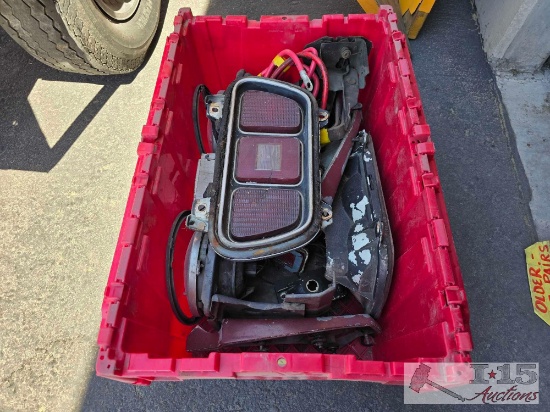 Tote of Mustang Car Parts