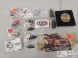 NHRA Gold Coin, Pins, and Air Freshener
