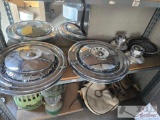 Set of 4 55 Ford Hubcaps,2MA/AM Hubcaps, 2 screw caps