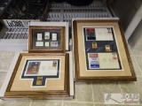 3 Separate Framed Pins