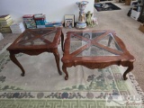 (2) Glass Top Coffee Tables