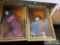 2 Framed Dolls