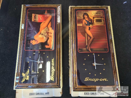(2) Vintage Snap-on Wall Clocks