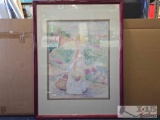 Art / Painting of a Woman in a field with a basket