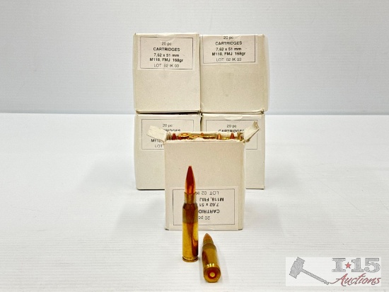 (100) Rounds of 7.62x51mm Ammo