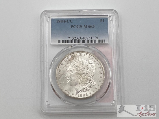 1884-CC Morgan Silver Dollar