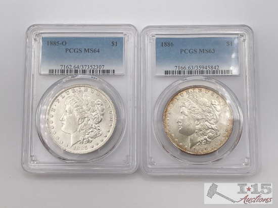 1885-O & 1886-P Morgan Silver Dollar