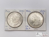 1880-S & 1884-O Morgan Silver Dollars