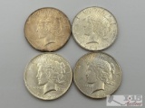 (4) 1923-1925 Silver Peace Dollars