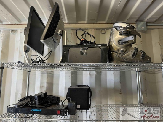 Dell Monitors, HP Printer, Snowboard Boots, Power Conditioner & Speakers