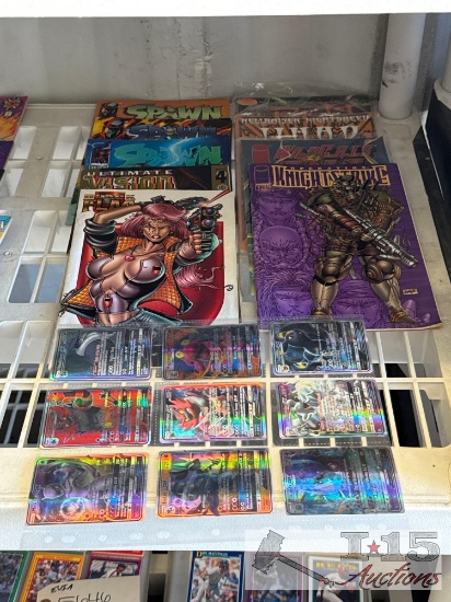 (9) Comic Books and (9) Pokemon Shiny Cards