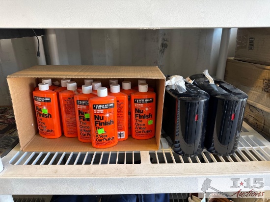 (14) NuFinish Car Polish & (2) Tork Napkin Dispensers