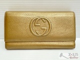 Gucci Metallic Beige Wallet