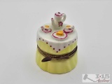Tea Party Limoges Trinket Box