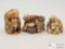 (3) Japanese Carved Bone Netsuke Figurines
