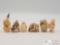 (6) Japanese Carved Bone Netsuke Figurines