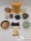 Chinese Cloisonne Bowl, Japanese Millie Fleur Satsuma Bowl, Mini Cast Iron Kettle and More
