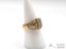 18K Gold Diamond Buckle Ring, 7.36g