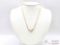 14K Gold 'V' Shaped Diamond Necklace, 10.18g
