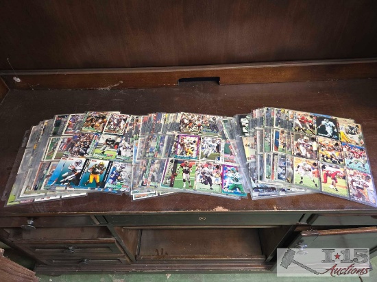 (56) Pages of Football Trading Cards