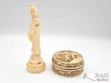 Giannelli Asian Master Wise Man Teacher Figure and Jewelry Box