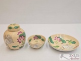 3 Piece Japanese Matching Dishware Set