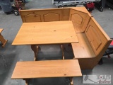Kitchen Nook Table with Benches & Storage Compartments