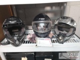 (2) Dirt Bike Helmets & (1) Motorcycle Helmet