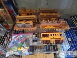 (7) Great Northern Wooden Train Models