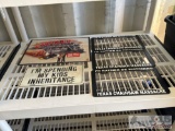 License Plate, (3) License Plate Covers & Metal Lionel Train Poster