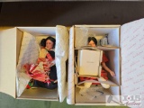 (2) Danbury Mint Native American Porcelain Dolls