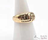 14K Gold Ring with Diamonds, 5.31g