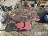 Metal Patio Set with (4) Chairs