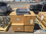 (6) Cases Quantum Storage Systems Plastic Bins and (1) Grainger Biohazard Waste Container