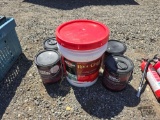 (4) Cans Behr Ultra Srain-Blocking Paint & Primer and (1) 5Gal Black Jack Roof-Gard 700