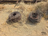 1 Spool of Barb Wire and 1 Spool of Wire