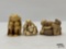(3) Japanese Carved Bone Netsuke Figurines