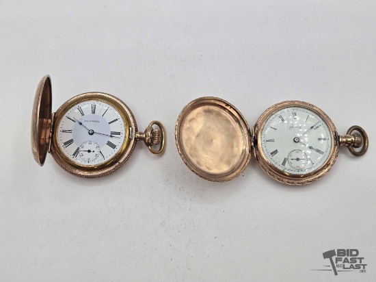 (2) Columbia Pocket Watches