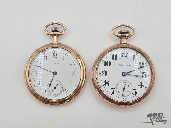 Hamilton and Howard 17 Jewels Pocket Watches