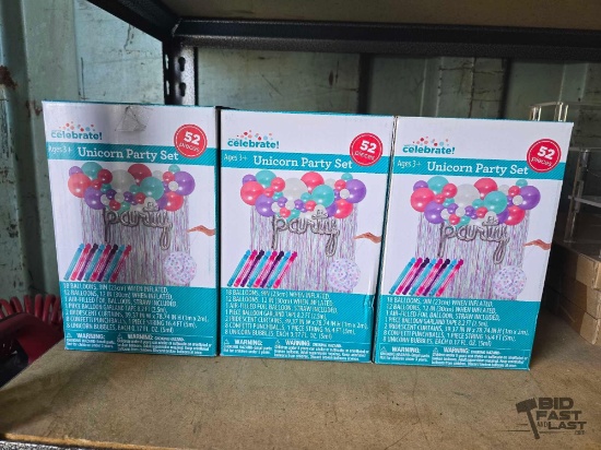 NEW!!! (9) Way to Celebrate! 52pc Unicorn Party Sets