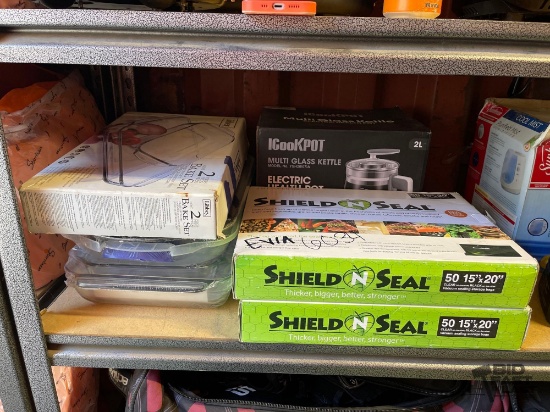 Glass & Plastic Trays, Vacuum Sealing Bags & Glass Kettle
