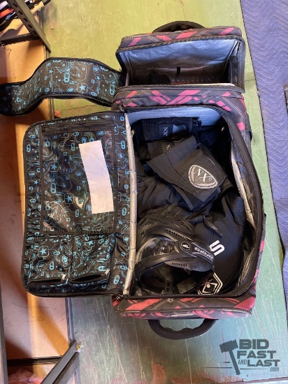 Gear Bag with Paintball Mask, Gear and Accessories