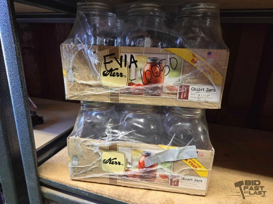 NEW!!! 2 Cases Of Kerr Mason Jars with Lids