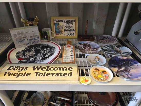 Decorative Plates, Dog Decorations, and Fanny-Paddle