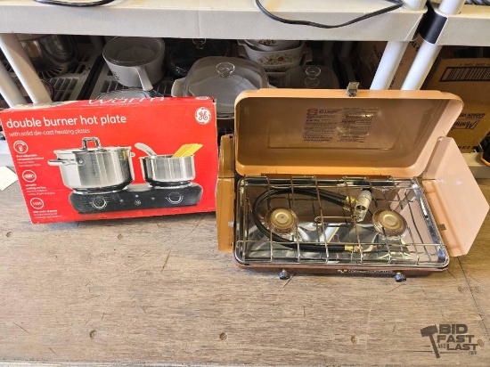 GE Double Burner Hot Plate and Primus Gour-Mate 2-Burner Camping Stove