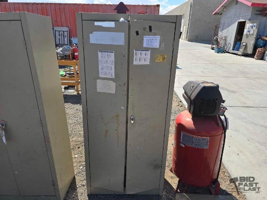 Metal Cabinet with Miscellaneous Items
