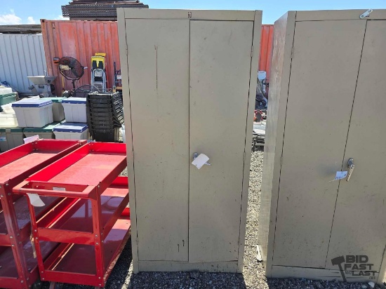 Metal Cabinet with Miscellaneous Items