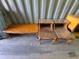 Wooden Coffee Table and (2) End Tables