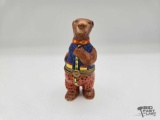Brown Bear Limoges Trinket Box